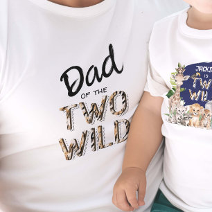 Two Wild, Jungle Safari 2nd birthday dad's  T-Shirt