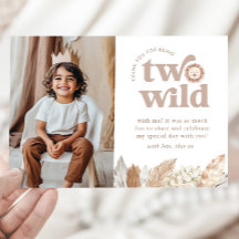 Two Wild Landscape Photo Thank You Card