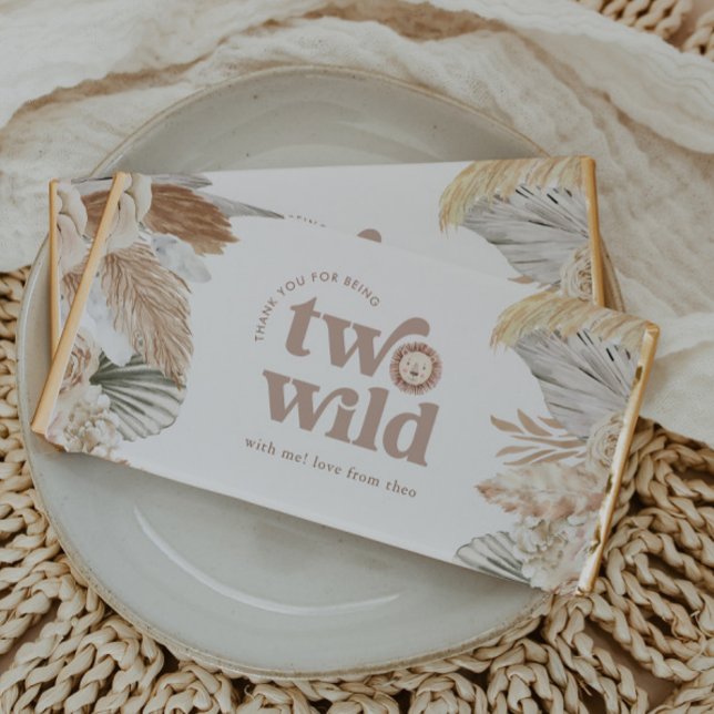 Two Wild Lion Birthday Thank You Hershey Bar Favors (Zazzle Two Wild Lion Birthday Thank You Hershey Bar Favors)