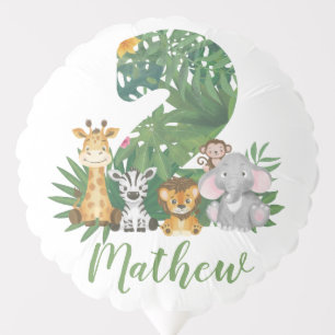 Two Wild One 2nd Birthday Jungle Safari Balloon