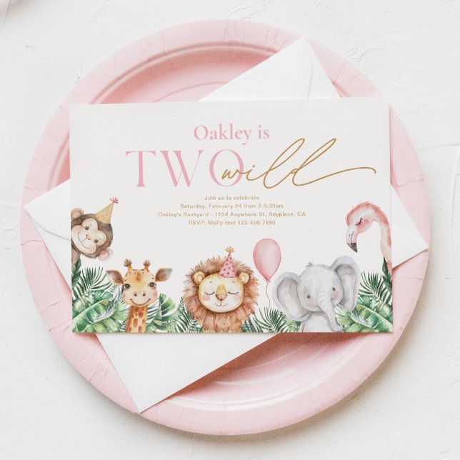 Two Wild Party Animal Birthday Invitations (Creator Uploaded)
