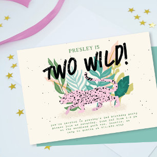 Two Wild Party Animals Kids Birthday Invitation