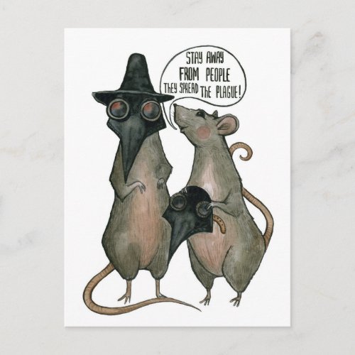 two wild rats postcard