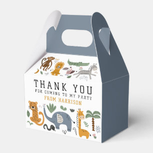 Two Wild Safari Birthday Thank You Favor Boxes
