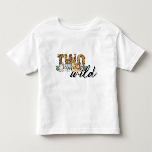 Two Wild Safari Jungle Theme 2nd Birthday Toddler T-shirt