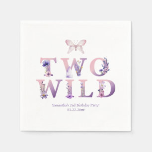 Two Wild Second Birthday Floral Party Napkins