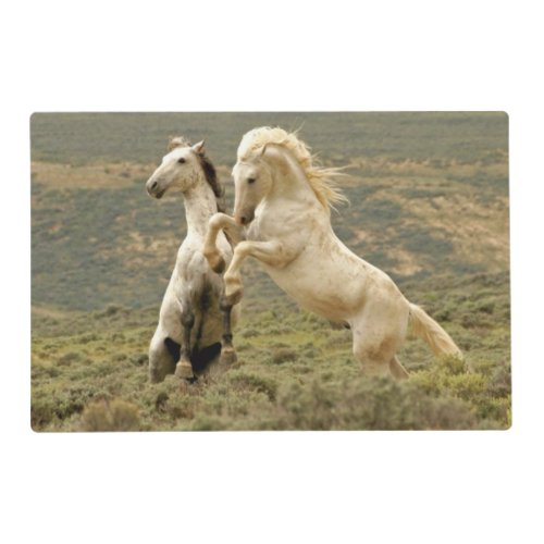Two Wild Stallions Fight Placemat