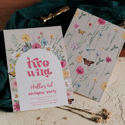 Two Wild Wildflower Invitation