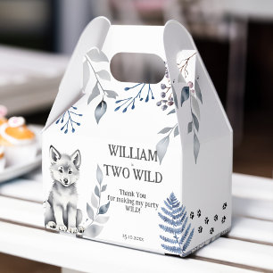 Two Wild wolf themed birthday party  Favor Boxes