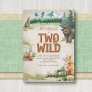 Two Wild Woodland Animal 2nd Birthday Invitation