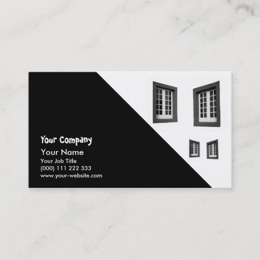 Customizable Two Windows Business Card Templates