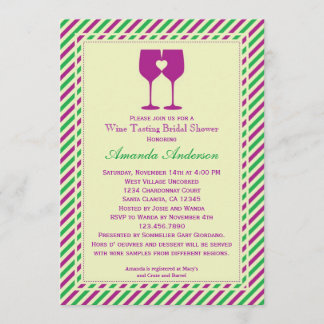 Two Wine Glasses Bridal Shower Invitation