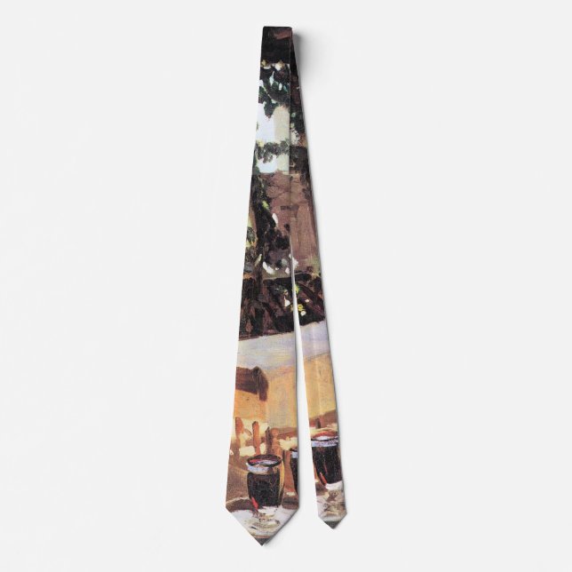 Two Wine Glasses by John Singer Sargent Neck Tie (Front)