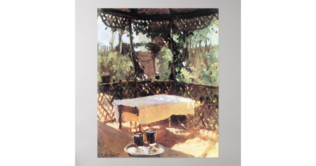 Two Wine Glasses by John Singer Sargent Poster Zazzle