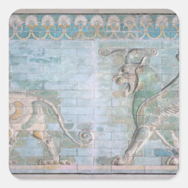 Two Winged Griffins, from the Palace of Square Sticker (Front)