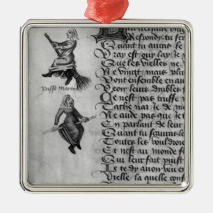 Two witches from 'Le Champion des Dames' Metal Ornament