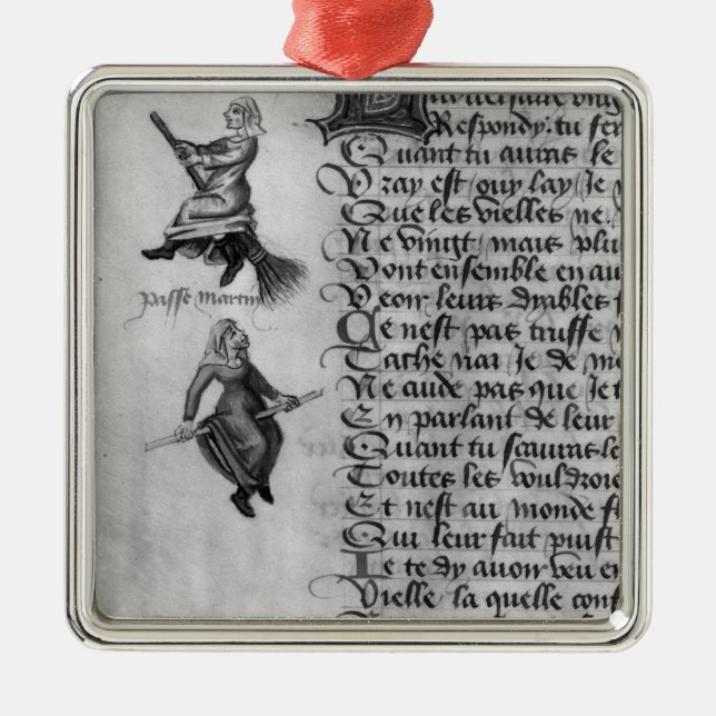 Two witches from 'Le Champion des Dames' Metal Ornament (Front)