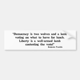 Two Wolves and a Lamb Bumper Sticker