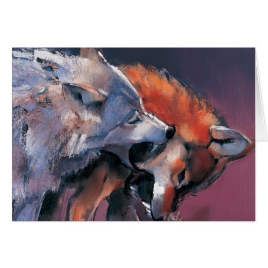 Two Wolves Cards (Front Horizontal)