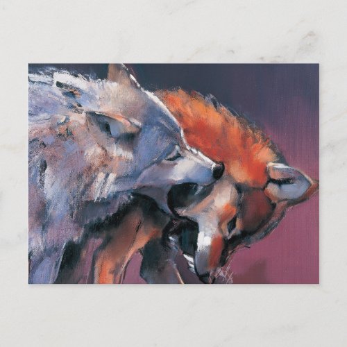 Two Wolves Postcard