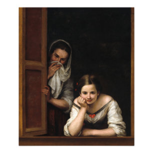 Two Women at a Window by Bartolome Esteban Murillo Photo Print