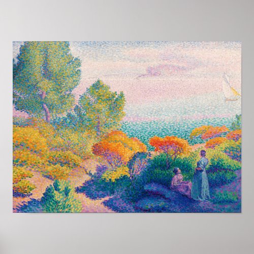 Two Women by the Shore famous painting Poster