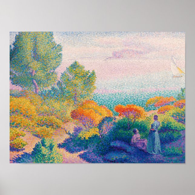 Two Women by the Shore, famous painting, Poster (Front)