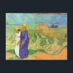 Two Women Crossing the Fields by Vincent van Gogh Postcard<br><div class="desc">This painting titled, Two Women Crossing the Fields is made by the famous artist, Vincent van Gogh. About Vincent van Gogh Vincent van Gogh saw color as the chief symbol of expression. There is a reason his art connects with the viewers, because van Gogh was determined to give happiness by...</div>