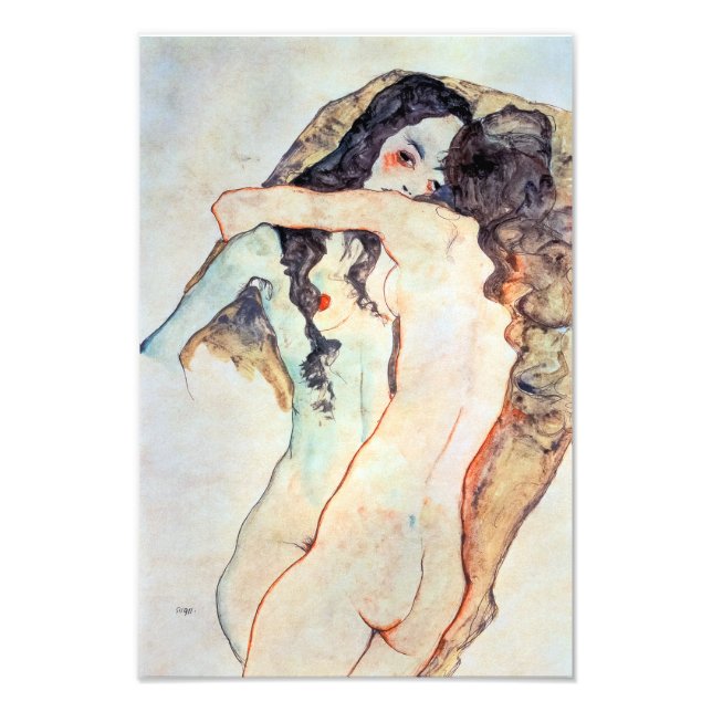 Two Women Embracing | Egon Schiele | Photo Print (Front)