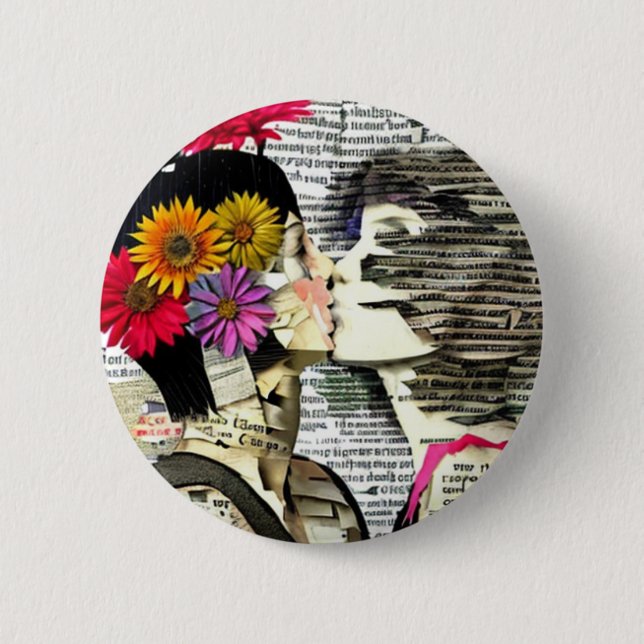 Two Women in Love | Pride Kiss Button (Front)