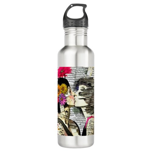 Two Women in Love  Pride Kiss Stainless Steel Water Bottle