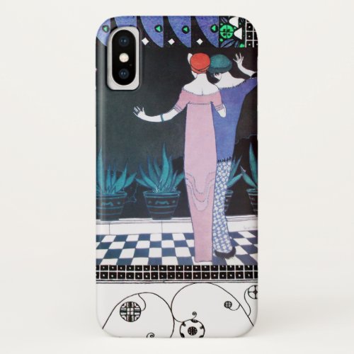 TWO WOMEN IN THE NIGHT Art Deco Beauty Fashion iPhone X Case