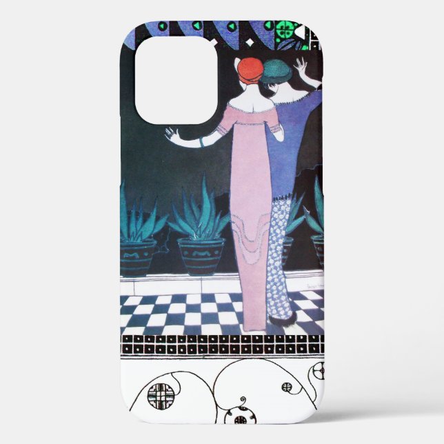 TWO WOMEN IN THE NIGHT Art Deco Beauty Fashion Case-Mate iPhone Case (Back)