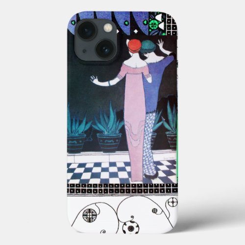 TWO WOMEN IN THE NIGHT Art Deco Beauty Fashion iPhone 13 Case