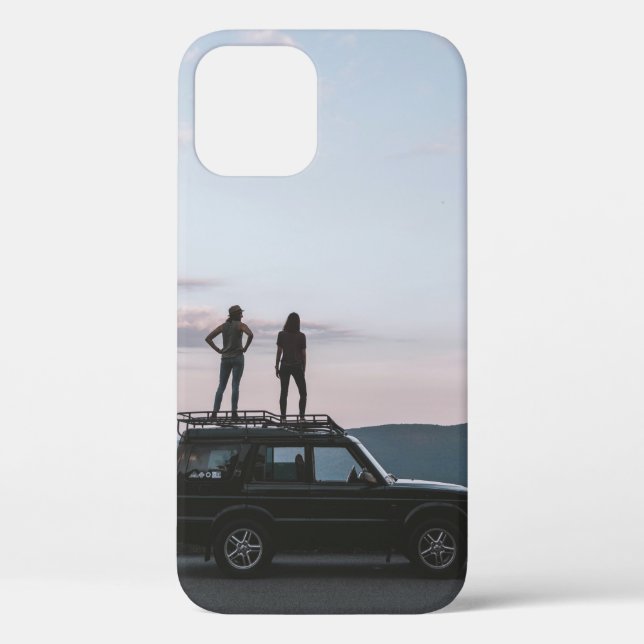 Two women standing on car's roof Case-Mate iPhone case (Back)