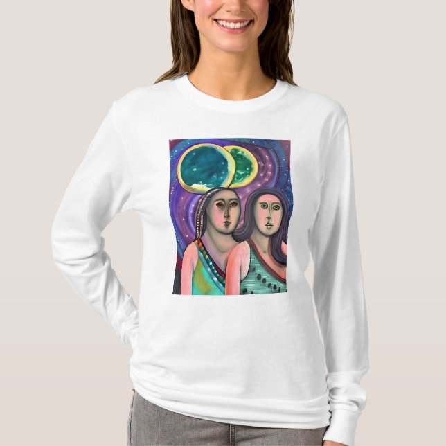 Two Women Under the Moon T-Shirt (Front)