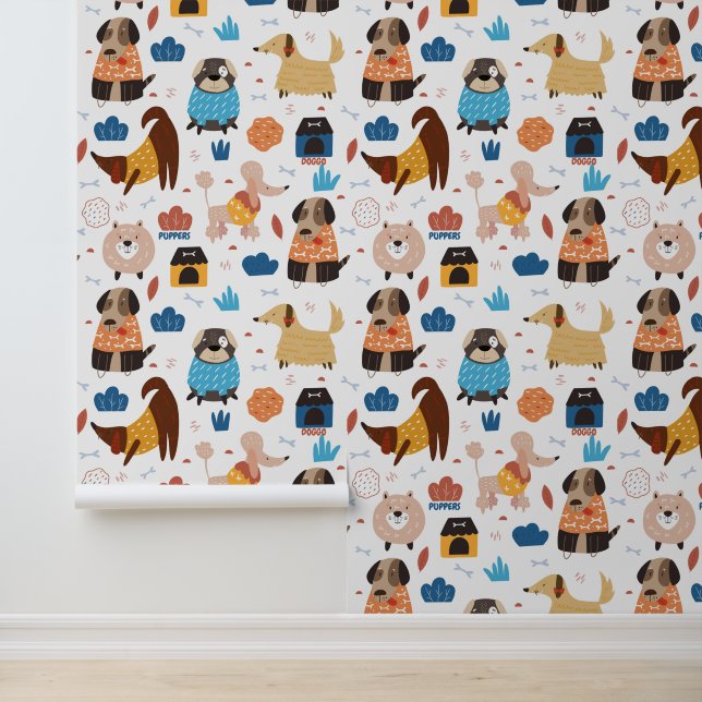 Two Word or Dog Name Cartoon Dog Themed Pet Wallpaper (Application)