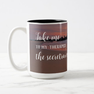 Two Words One Middle Finger Funny Sarcastic Quote Two-Tone Coffee Mug