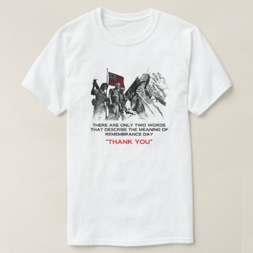 Two Words Remembrance Day T_Shirts