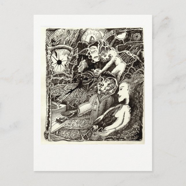 Two Worlds, by Brian Benson. Postcard (Front)