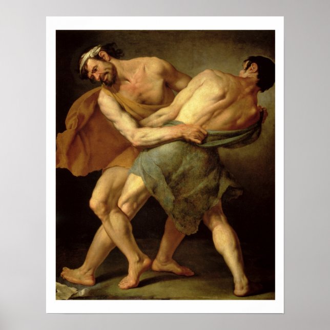 Two Wrestlers Poster (Front)