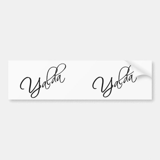 TWO Yalda Bumper Sticker (Front)