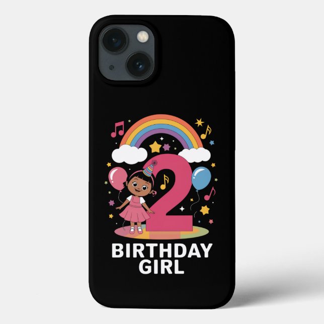 Two Year Old Birthday Girl Cute 2nd Birthday  Case-Mate iPhone Case (Back)