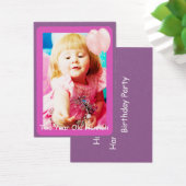 Two Year Old  Girls Birthday Photo Cards (Desk)