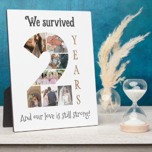 Two Year Wedding Anniversary Plaque