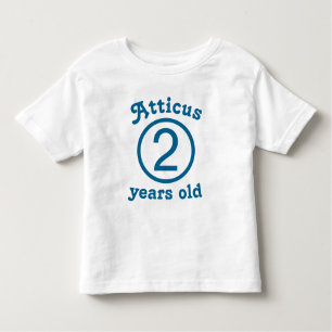 Two Years Old Personalized Blue Toddler T-shirt