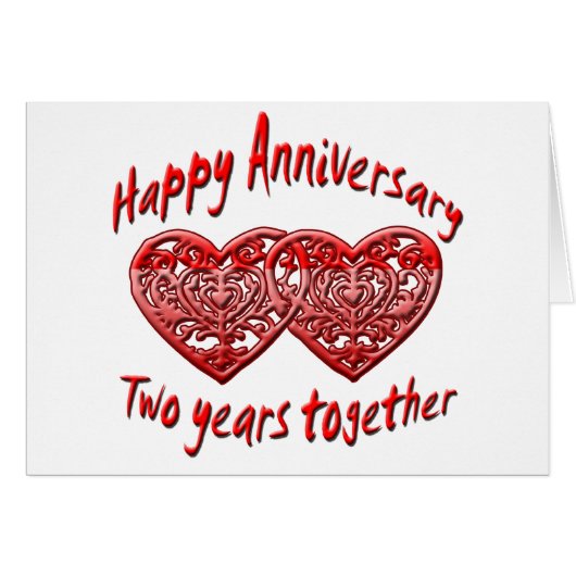 Two Years Together Cards (Front Horizontal)