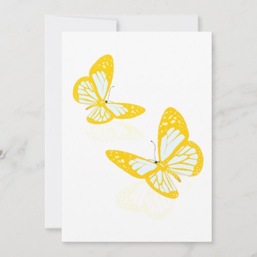Two Yellow Butterflies Invitations