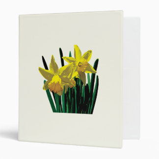 Two Yellow Daffodils 3 Ring Binder