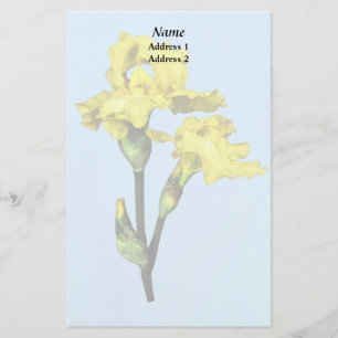 Two Yellow Irises and Buds Wedding Products Stationery